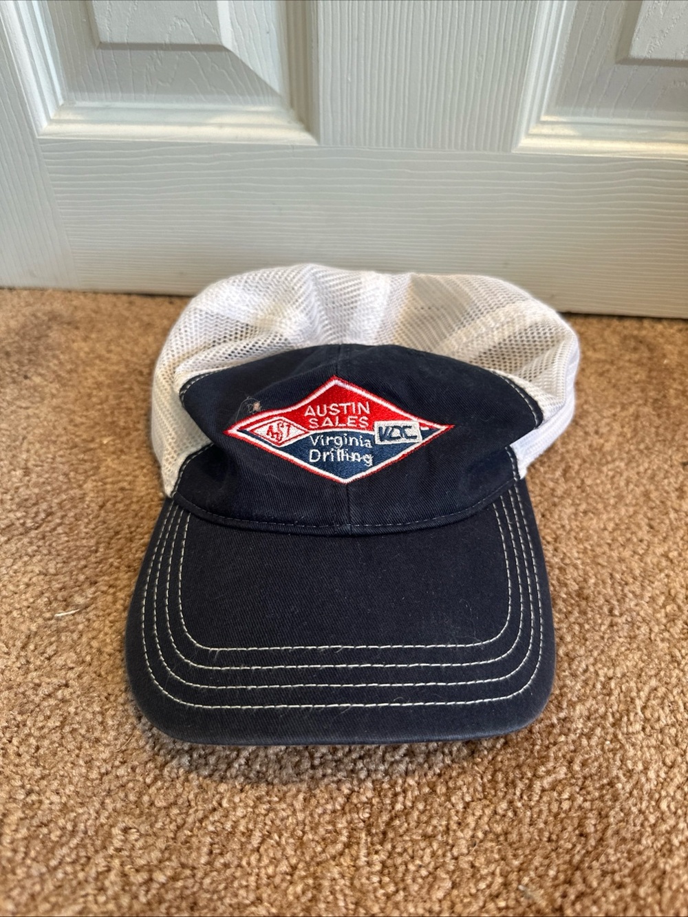 Austin Sales Virginia Drilling Navy and White Trucker Hat
